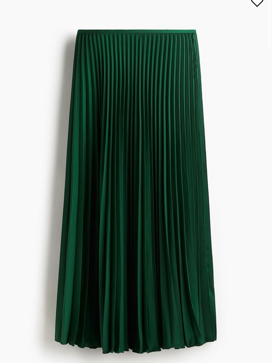 H&M Dresses & Skirts - H&M Dark Green Pleated Maxi Skirt
